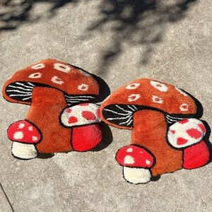 Urban outfitters pair of mushroom tuft pillows